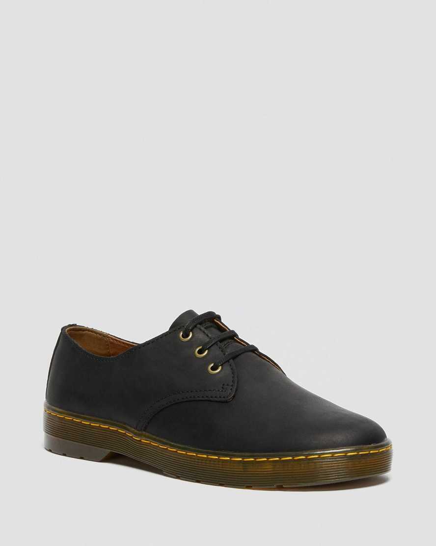 Dr. Martens Coronado Wyoming Lær Casual Sko Herre Svart [9815JAHYQ]